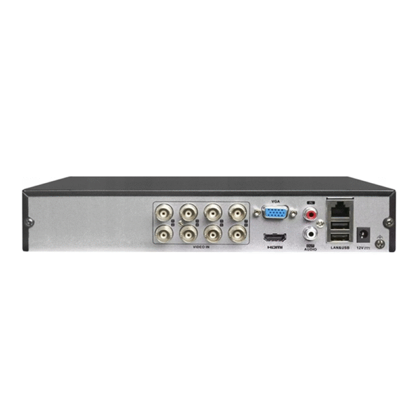 Rejestrator HiLook DVR-8CH-5MP z tyłu