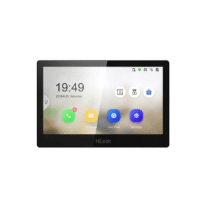 Wideodomofon HiLook IP-VIS-ULTRA włączony monitor