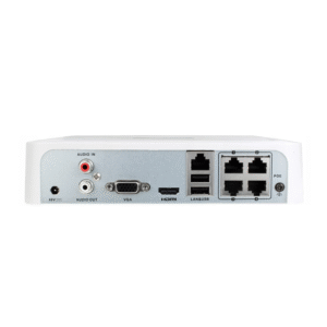 Rejestrator HiLook NVR-4CH-H/4P z tyłu