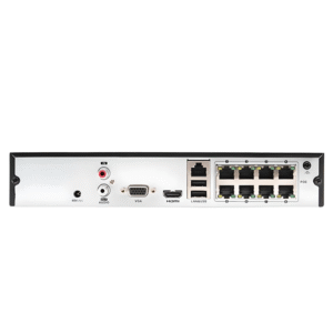 Rejestrator HiLook NVR-8CH-H-5MP-8P z tyłu