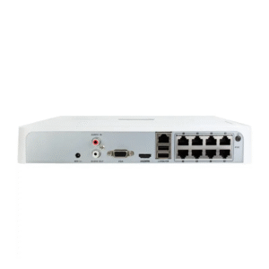 Rejestrator HiLook NVR-8CH-H-8P tyłem