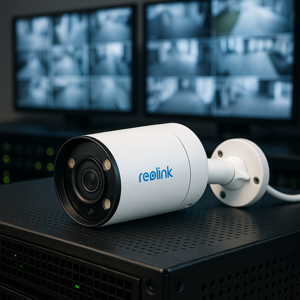 Kamera Reolink P320X położona w centrum monitoringu Kamera Reolink P320X w centrum monitoringu