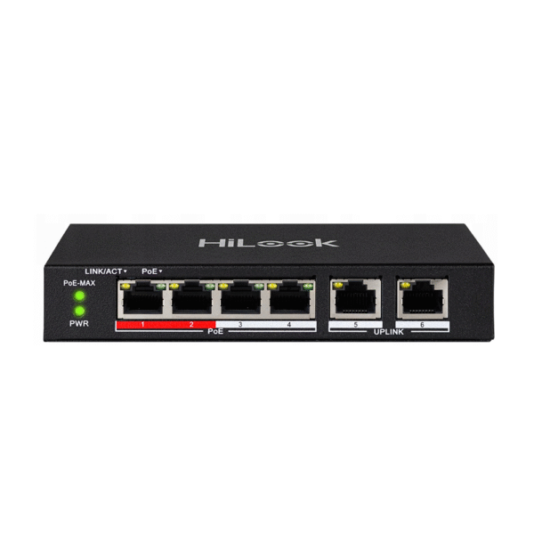 Switch PoE HiLook SW-06-POE porty