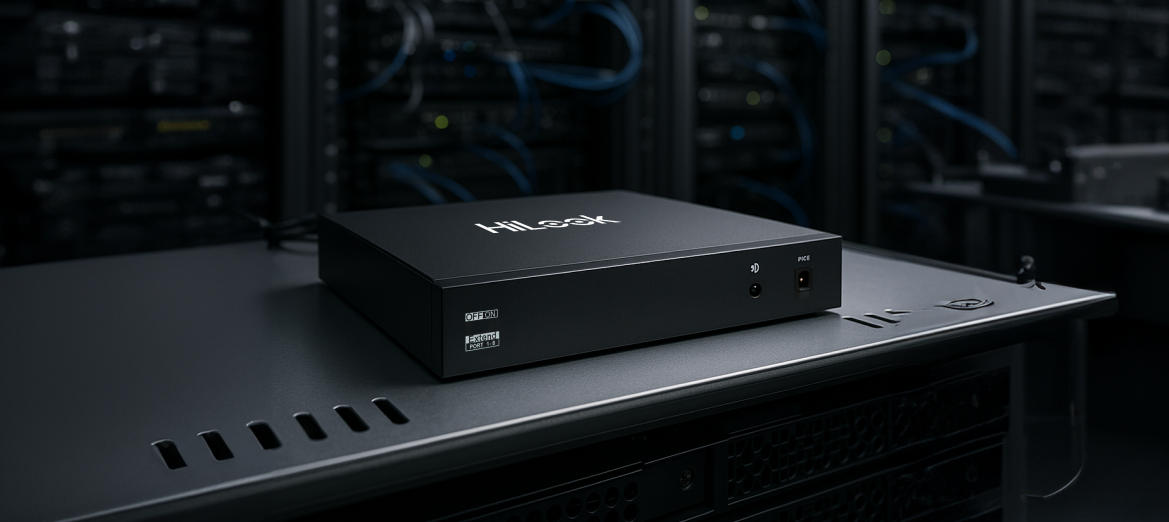 Switch PoE HiLook SW-06-POE w serwerowni