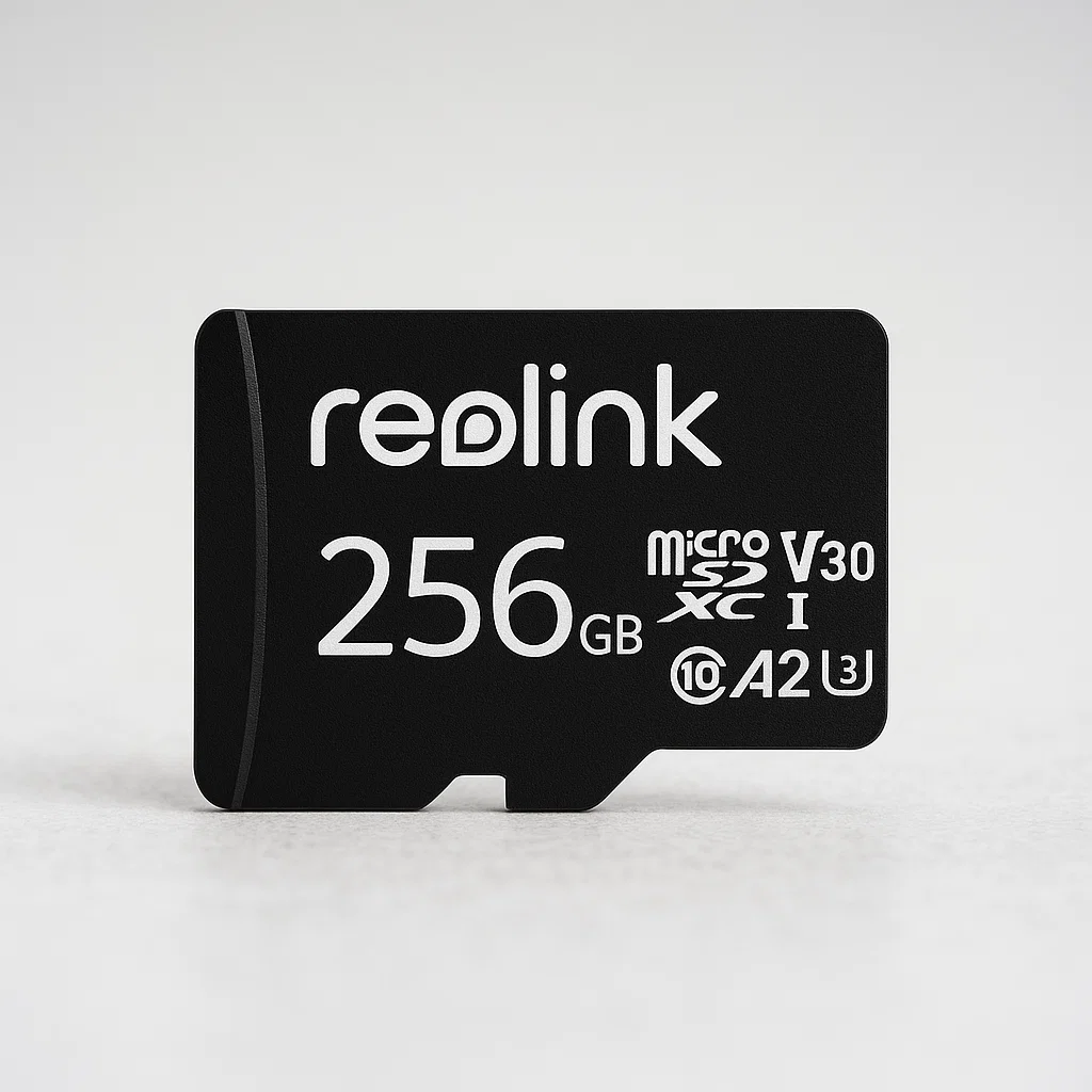 Karta pamięci 256GB Reolink białe tło Karta pamięci 256GB Reolink na białym tle
