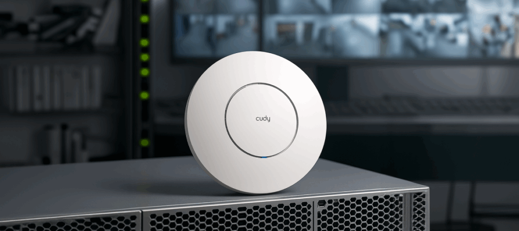 Punkt dostępu Cudy AP3000 w centrum monitoringu