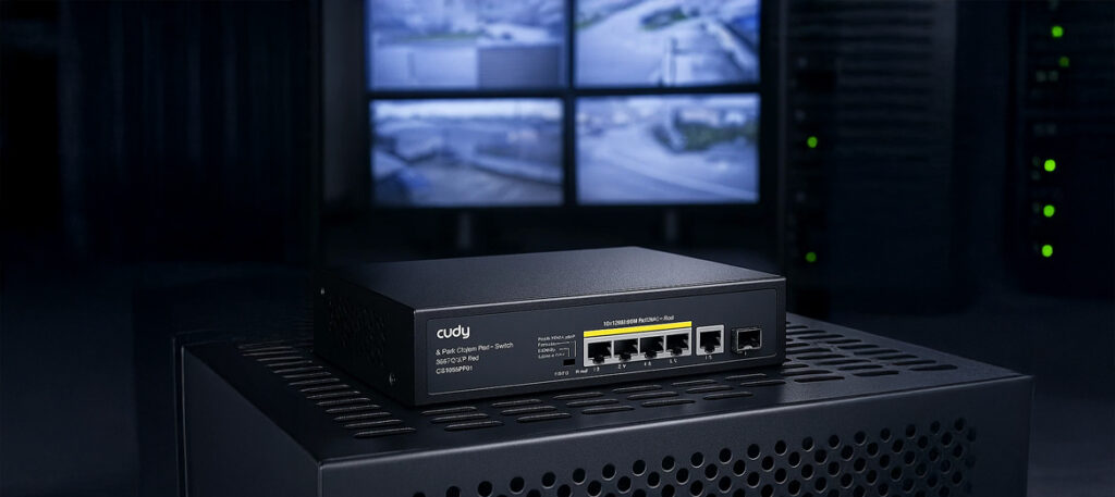Switch Cudy GS1005PTS1 w centrum monitoringu
