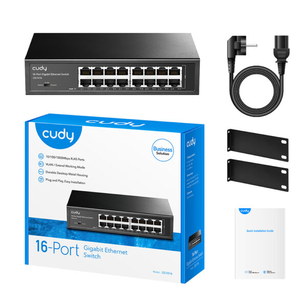 Switch Cudy GS1016 zestaw