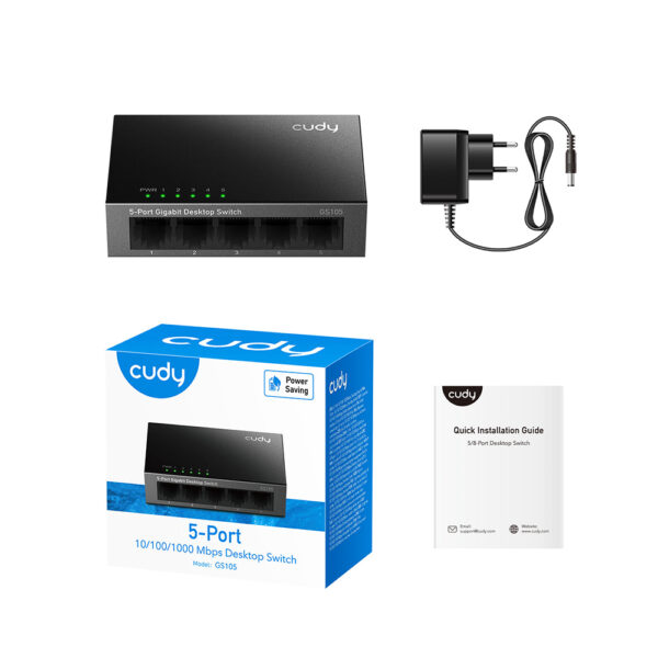 Switch Cudy GS105 zestaw