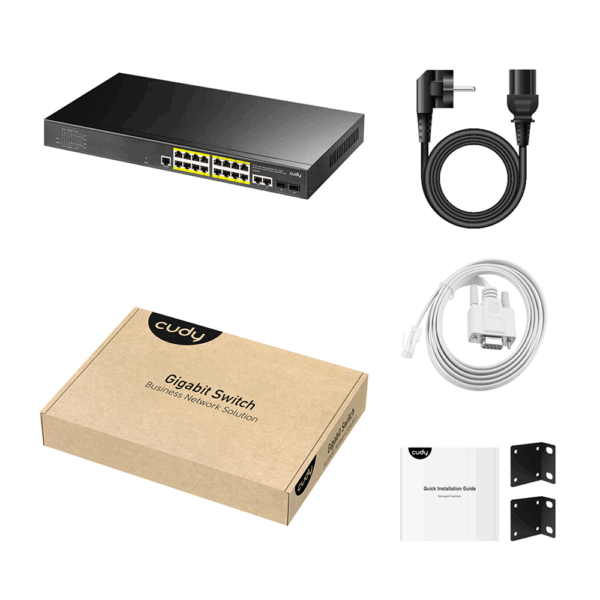 Switch Cudy GS2018PS2-200W zestaw