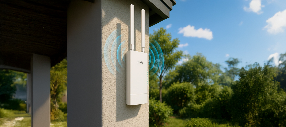 Router Cudy LT400 outdoor na budynku