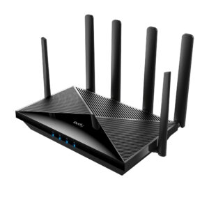 Router Cudy LT700 w kolorze czarnym na białym tle