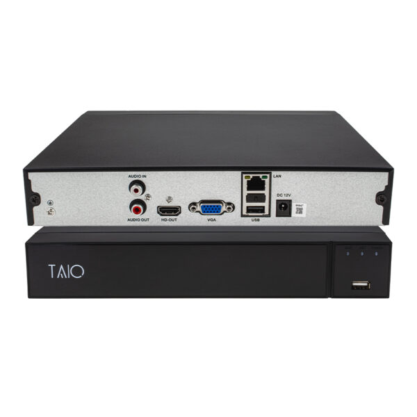 Rejestrator TAIO NVR-8-8MP-F front i tył