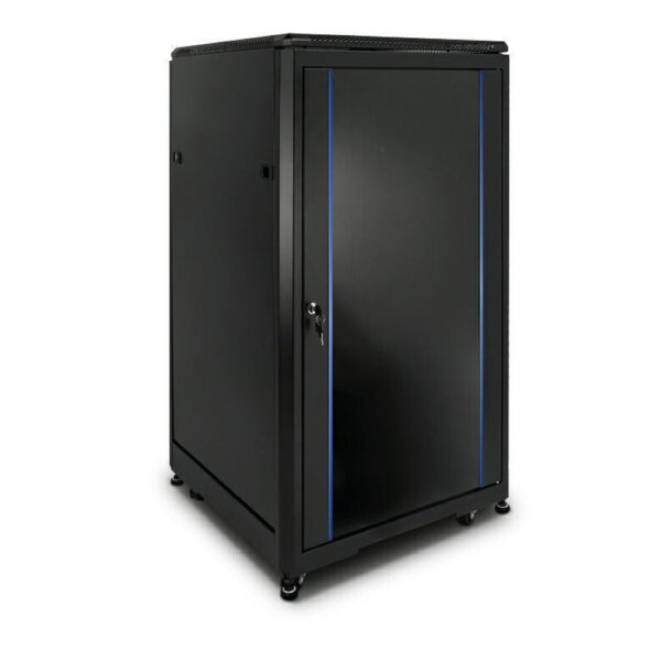Szafa RACK 27U 600x1000 stojąca RL-6027SR zamknięta na klucz