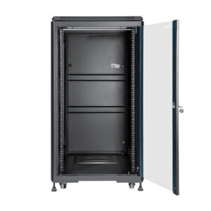 Szafa RACK 21U 600x600 eco stojąca RL-6621SRE otwarta