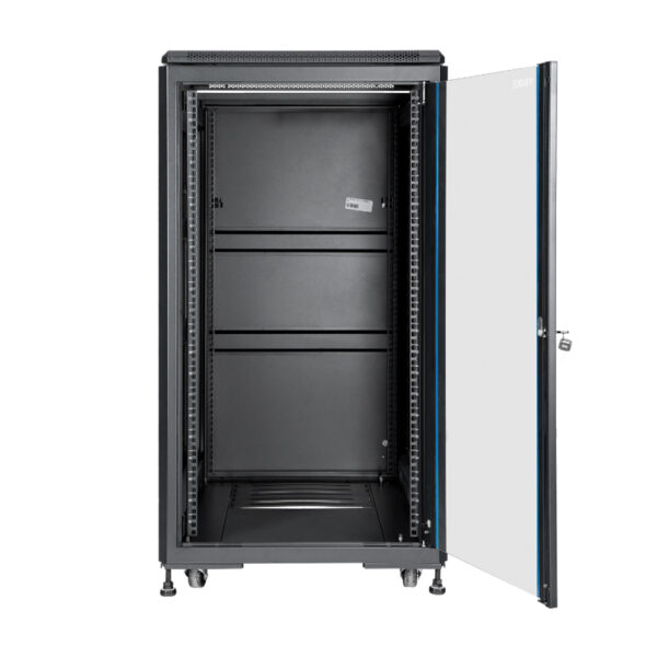 Szafa RACK 21U 600x600 eco stojąca RL-6621SRE otwarta