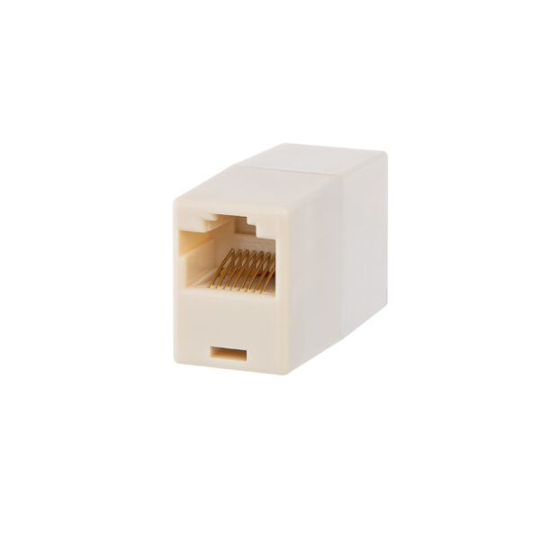 Łącznik beczka RJ45 kat. 5e RL-WTGG5E białe tło