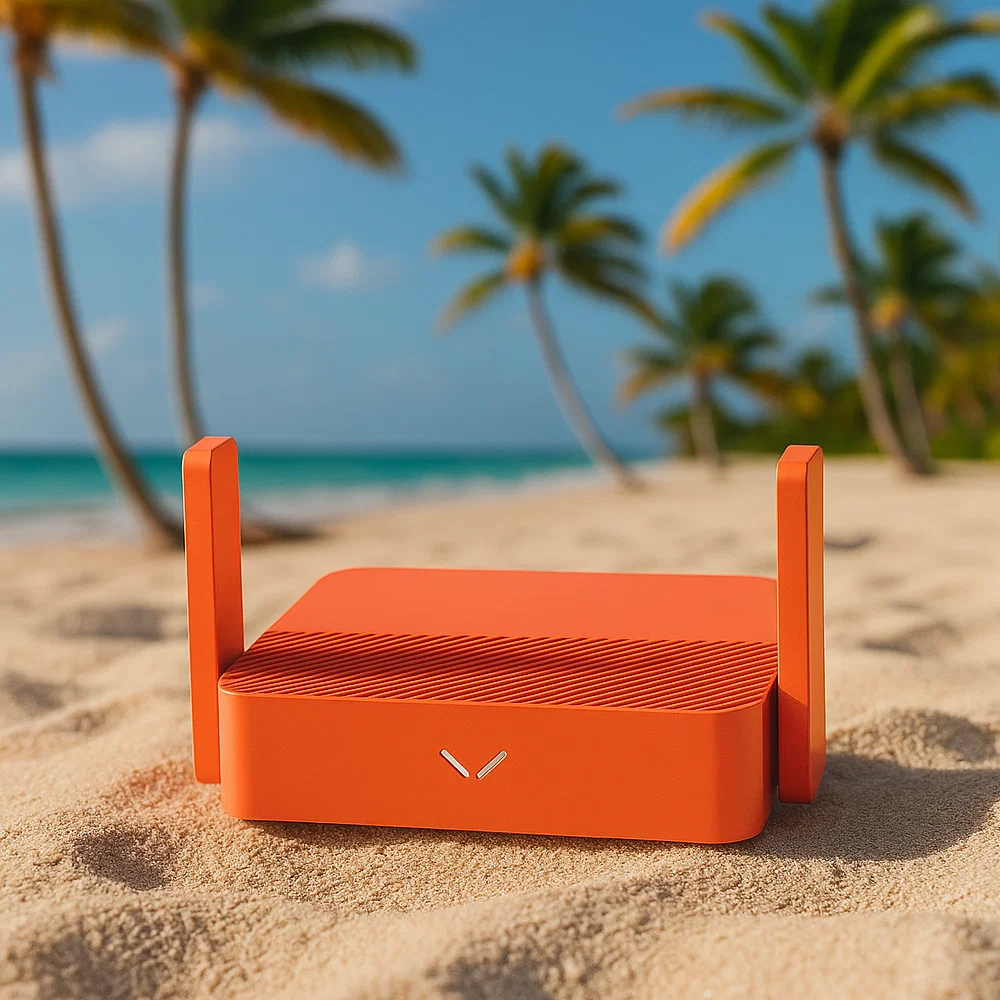Router Cudy TR1200 na plaży