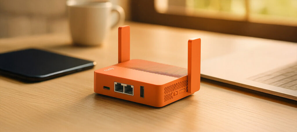 Router Cudy TR1200 na biurku