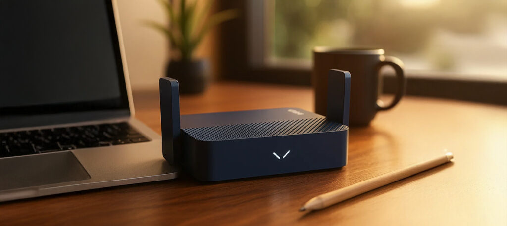 Router Cudy TR3000 na biurku