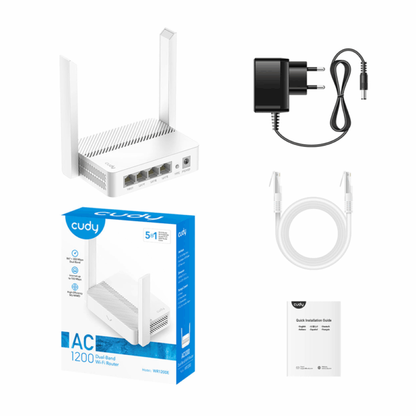 Router Cudy WR1200E zestaw