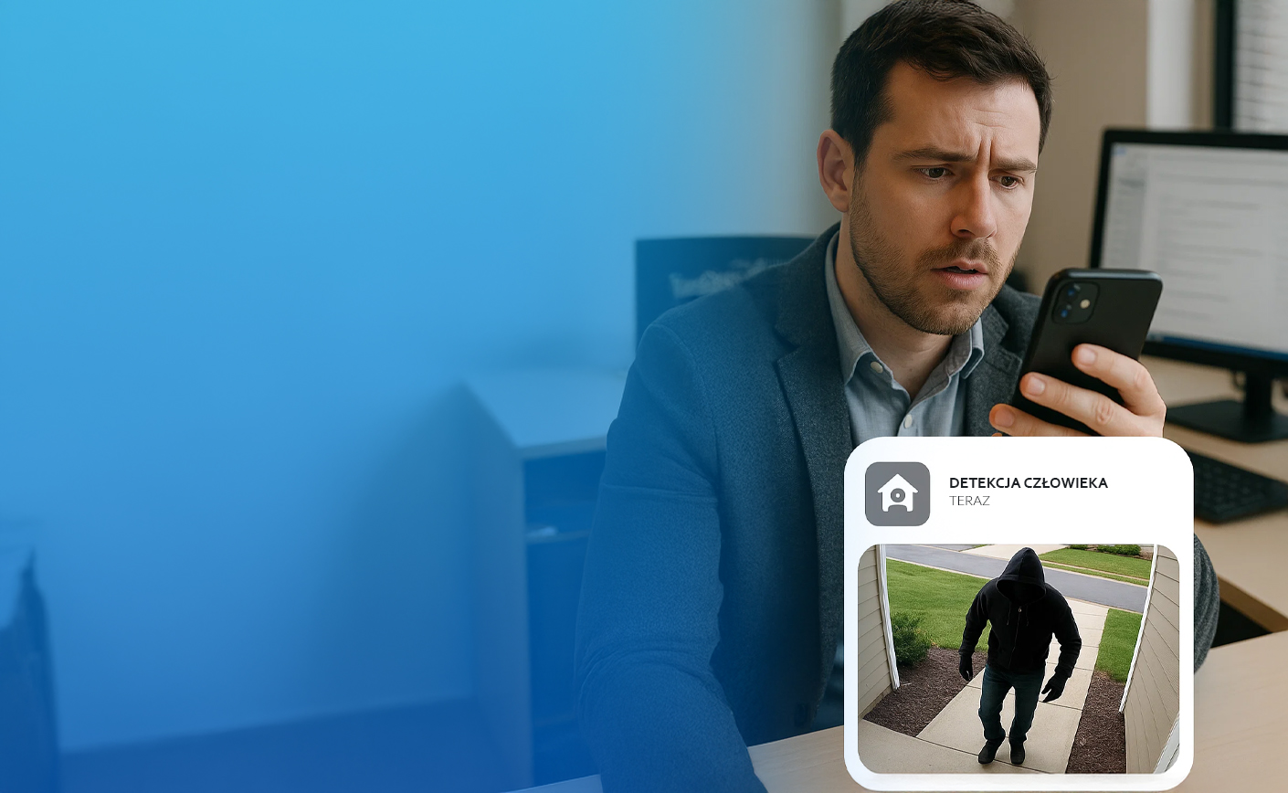 Aplikacja do kamer na smartfona w ręku mężczyzny