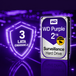 Dysk do monitoringu 2TB z gwarancją 3 letnią WD20PURZ WD Purple