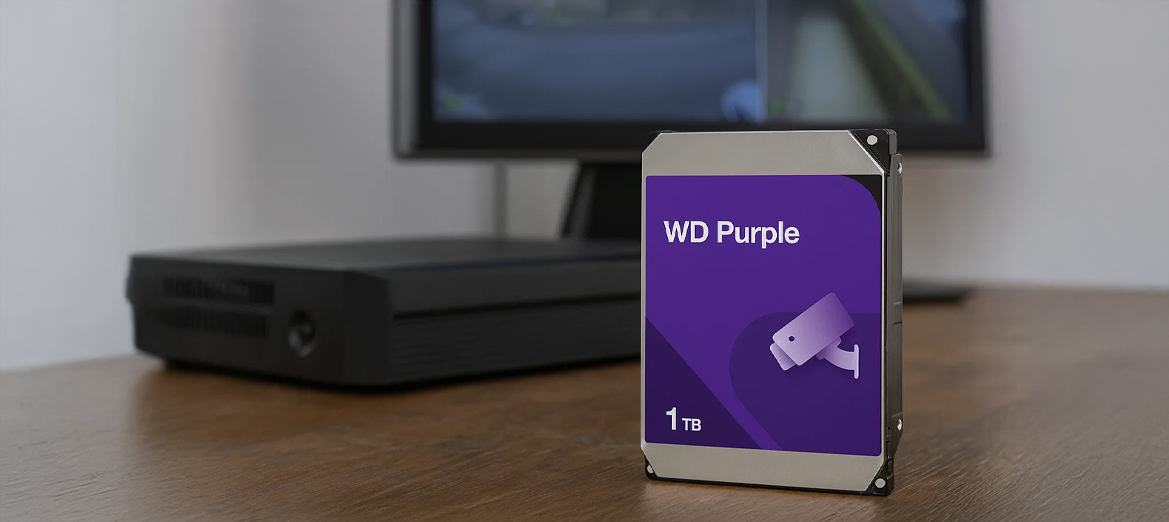 Dysk twardy WD Purple 1TB przy rejestratorze