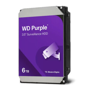 Dysk twardy WD Purple 6TB na białym tle