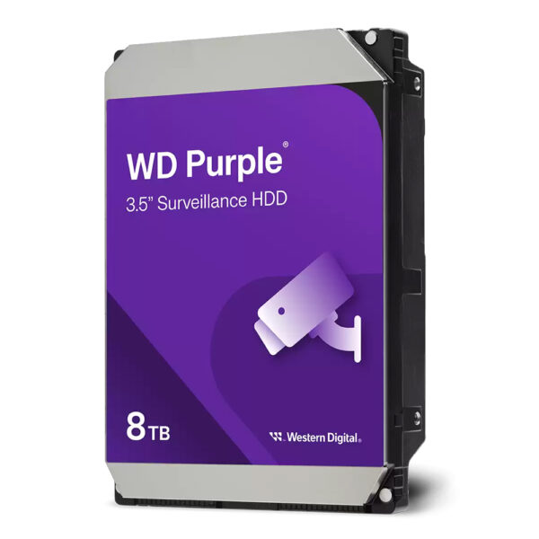 Dysk twardy WD Purple 8TB na białym tle