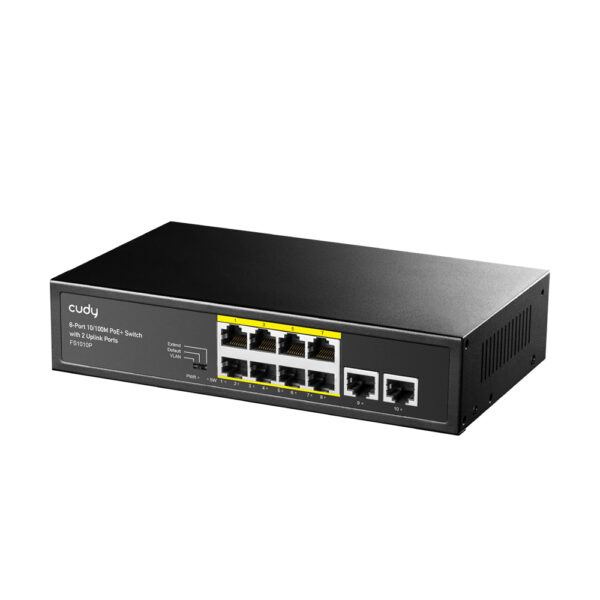 Switch Cudy FS1010P skierowany w lewo