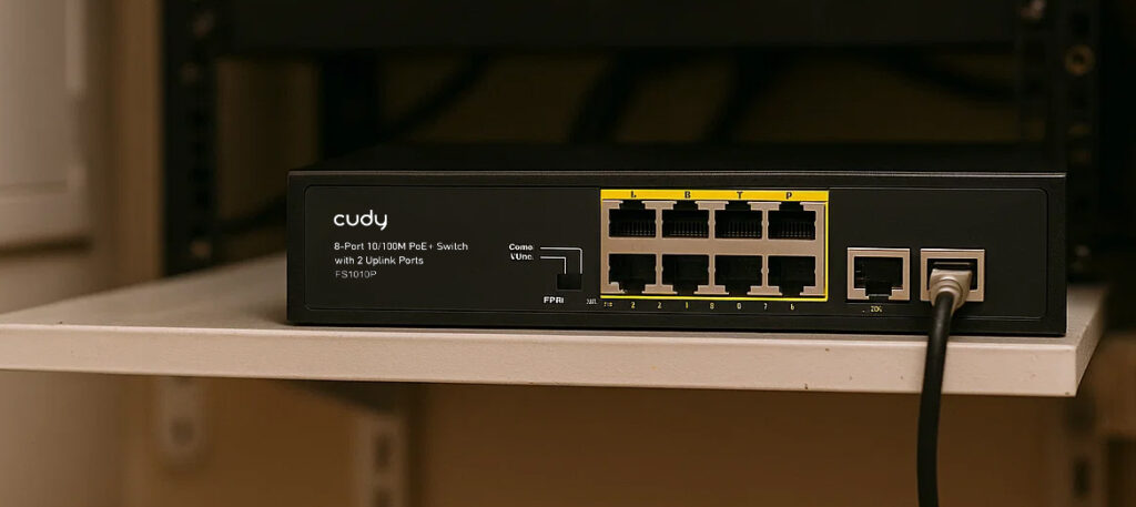 Switch Cudy FS1010P na półce