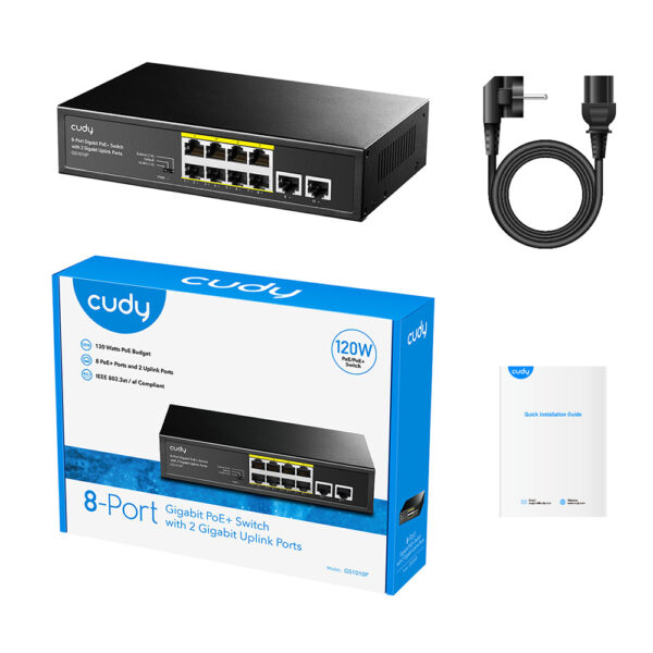 Switch PoE Cudy GS1010P zestaw