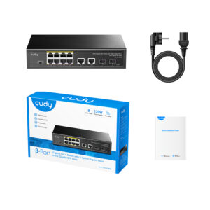 Switch PoE Cudy GS1010PS2 zestaw
