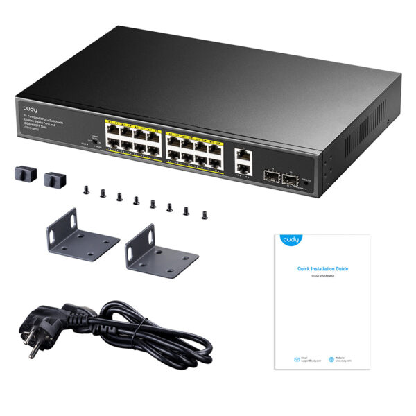Switch PoE Cudy GS1018PS2 zestaw