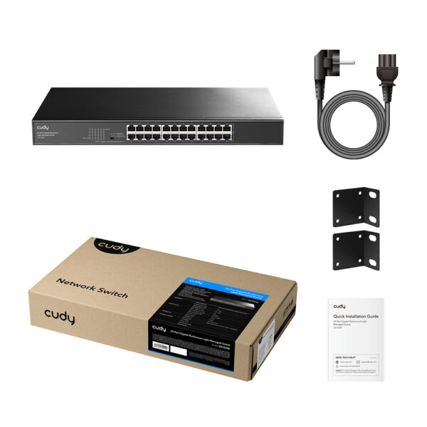 Switch Cudy GS1024E zestaw