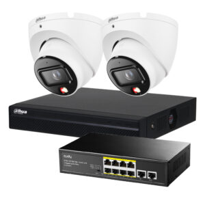 Zestaw monitoringu IP PoE Dahua 2 kamery z rejestratorem