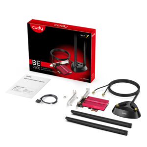 Adapter Wi-Fi 7 i Bluetooth Cudy WE9300S zestaw