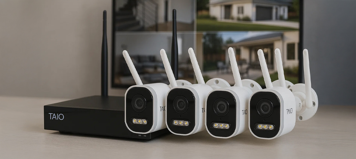 Zestaw monitoringu WiFi Taio 4 kamery wraz z rejestratorem