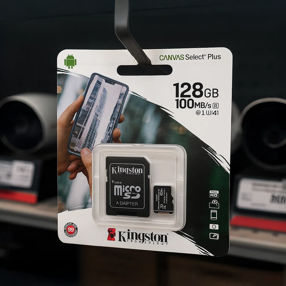 Karta pamięci 128GB Kingston w opakowaniu
