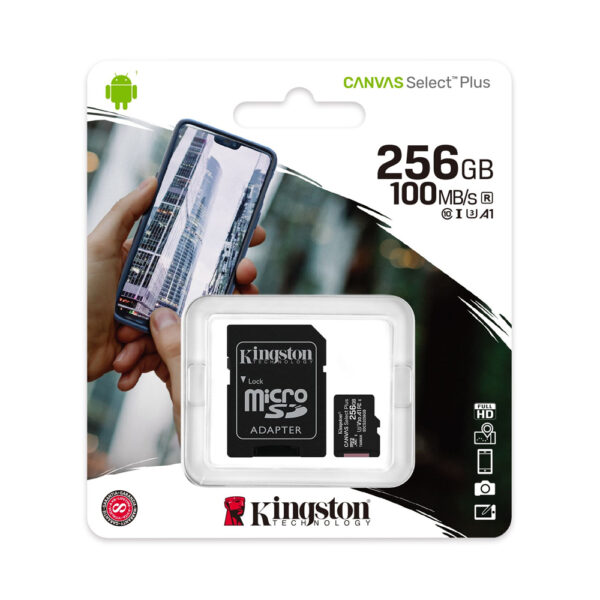 Karta pamięci 256GB Kingston w opakowaniu