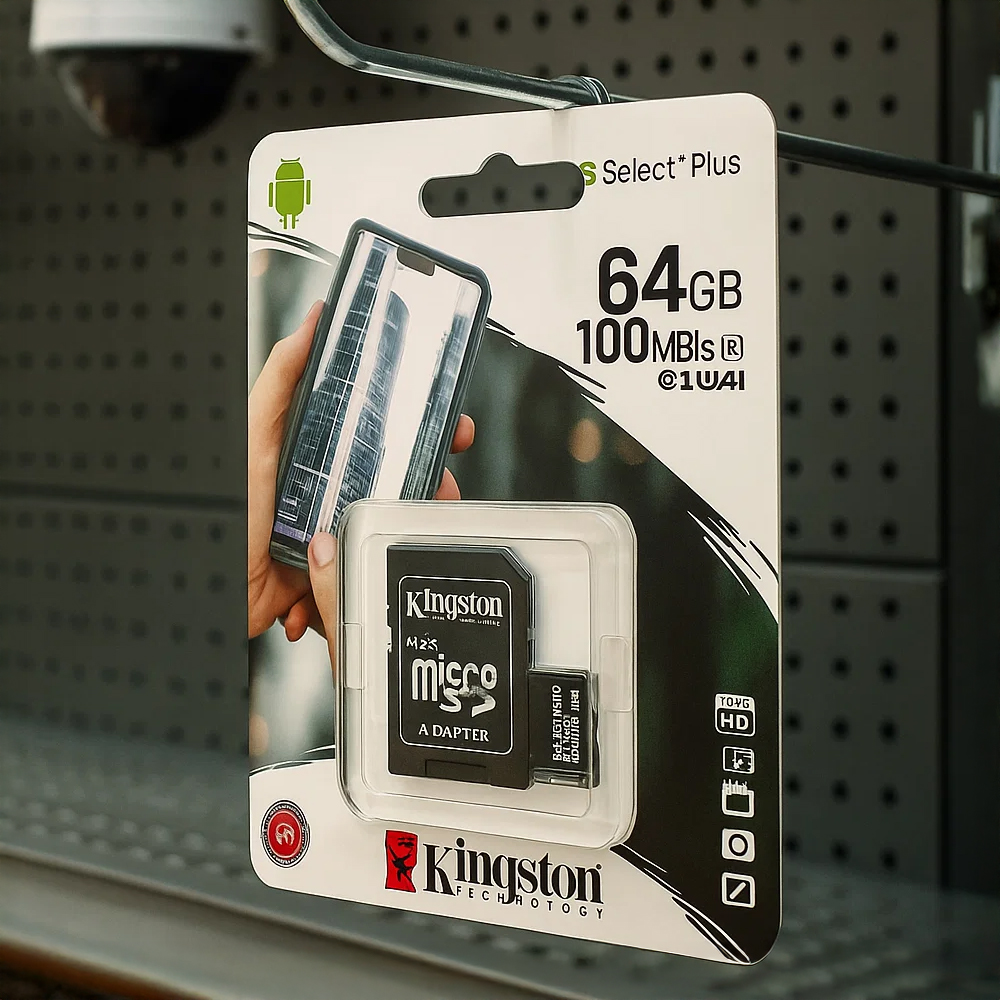Karta pamięci 64GB Kingston w pudełku Karta pamięci 64GB Kingston w opakowaniu