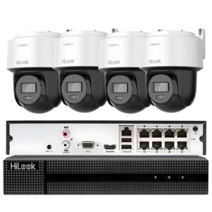 Zestaw monitoringu IP PoE HiLook 4x kamera obrotowa 4MPx