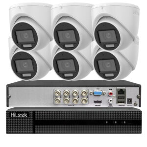 Zestaw monitoringu analogowy HiLook 6 kamer 8MPx
