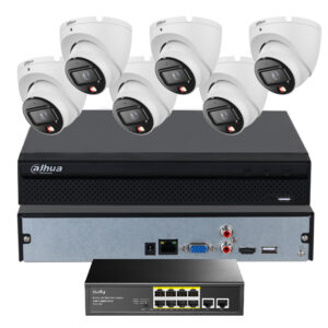 Zestaw monitoringu IP PoE Dahua 6 kamer 8MPx IPC-HDW1839T-A-IL-0280B-S6