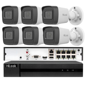 Zestaw monitoringu IP PoE HiLook 6 kamer 2MPx IPCAM-B2-P