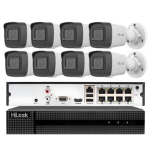 Zestaw monitoringu IP PoE HiLook 8 kamer 2MPx IPCAM-B2-P