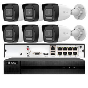 Zestaw monitoringu IP PoE HiLook 6 kamer 4MPx IPCAM-B4-30DL