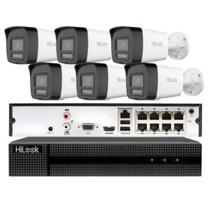 Zestaw monitoringu IP PoE HiLook 6 kamer 8MPx IPCAM-B8-30DL