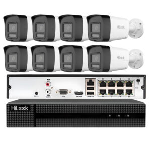 Zestaw monitoringu IP PoE HiLook 8 kamer 8MPx IPCAM-B8-30DL